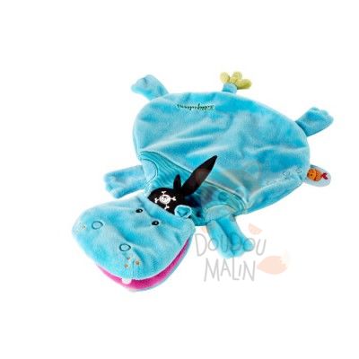  arnold the hippo baby comforter blue fish 